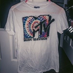 tie-dye MTV vintage graphic tee!